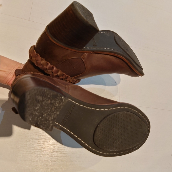 Sperry Brown leather ankle boots Sz 6 - Picture 4 of 5